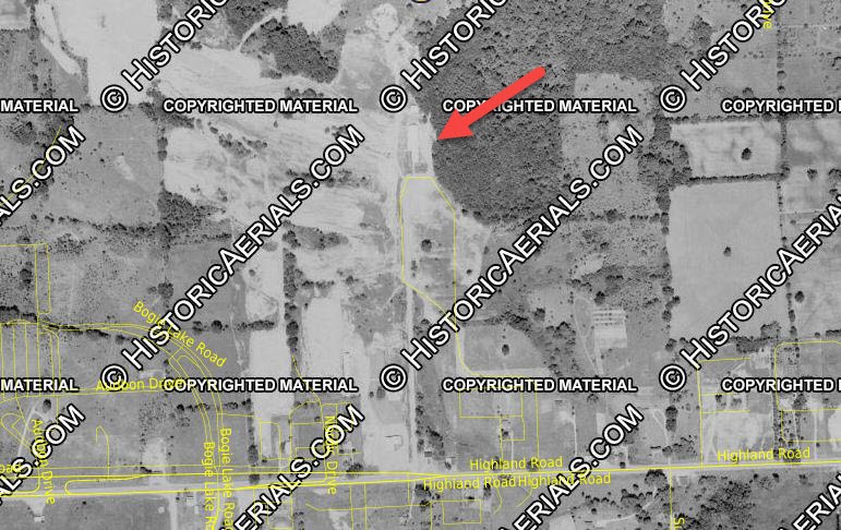 Alpine Valley - 1964 Aerial - Lodge Is Visible (newer photo)